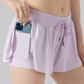Maddie 2 in 1 Flowy Sports Shorts (Lavender)