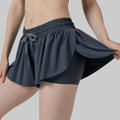Maddie 2 in 1 Flowy Sports Shorts (Gray)