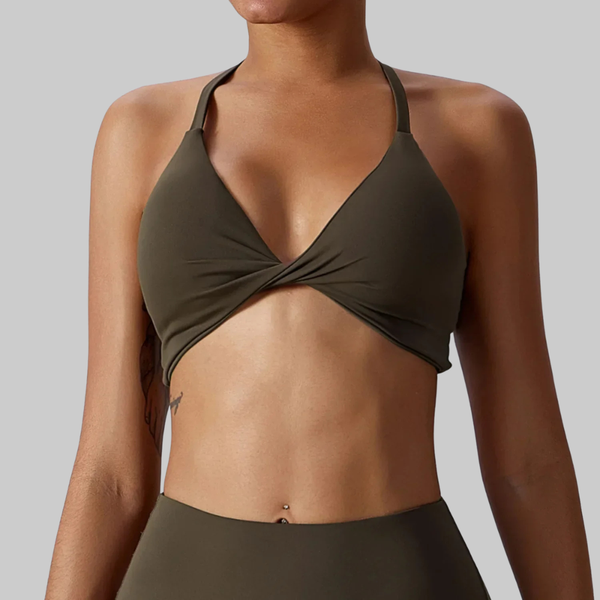 Evelyn Sports Bra (Brown)
