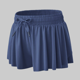 Maddie 2 in 1 Flowy Sports Shorts (Blue)