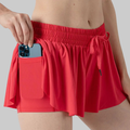 Maddie 2 in 1 Flowy Sports Shorts (Red)