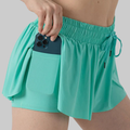 Maddie 2 in 1 Flowy Sports Shorts (Teal)