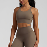 Audrey Sports Bra (Caramel Brown)