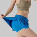 Maddie 2 in 1 Flowy Sports Shorts (Sea Blue)
