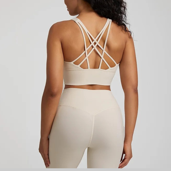 Audrey Sports Bra (Beige)