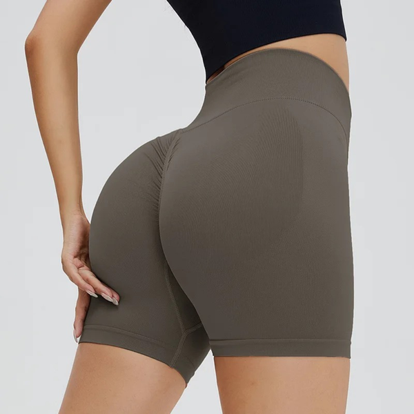 Serena Seamless Shorts (Khaki Brown)