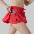 Maddie 2 in 1 Flowy Sports Shorts (Red)