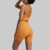 Audrey Sports Bra (Orange)