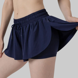 Maddie 2 in 1 Flowy Sports Shorts (Navy Blue)
