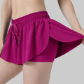 Maddie 2 in 1 Flowy Sports Shorts (Magenta)
