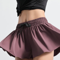Maddie 2 in 1 Flowy Sports Shorts (Dark Brown)
