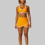 Piper Yoga Dress Set (Orange Skirt)