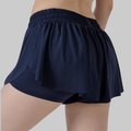 Maddie 2 in 1 Flowy Sports Shorts (Navy Blue)