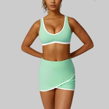Piper Yoga Dress Set (Green Skirt)
