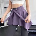 Olive Wrap Skirt (Light Violet)