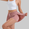Maddie 2 in 1 Flowy Sports Shorts (Pink)