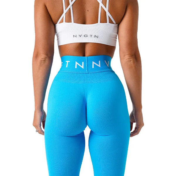 Ava Sport Seamless Leggings (Caribbean Blue)