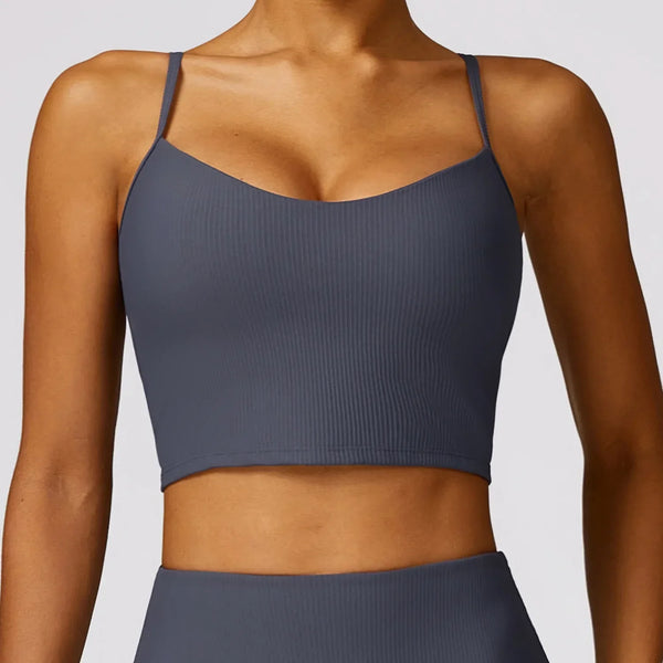 Jessie Sports Bra (Blue gray)