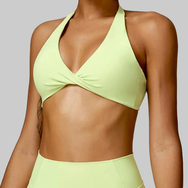 Sarah Sports Bra (Yellow Green)