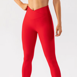 Olivia One Shoulder Sports Bra (Red)
