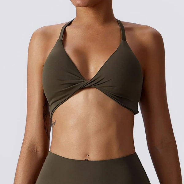 Evelyn Sports Bra (Brown)