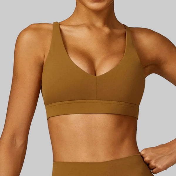Janet Sports Bra (Brown)